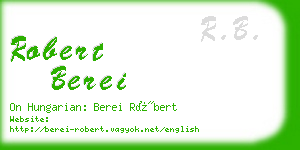 robert berei business card